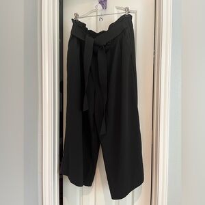 Madewell Black Wide Leg Elastic Waist Pants, Size XXL